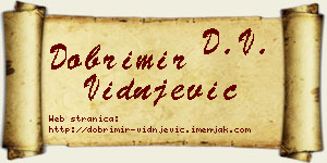 Dobrimir Vidnjević vizit kartica